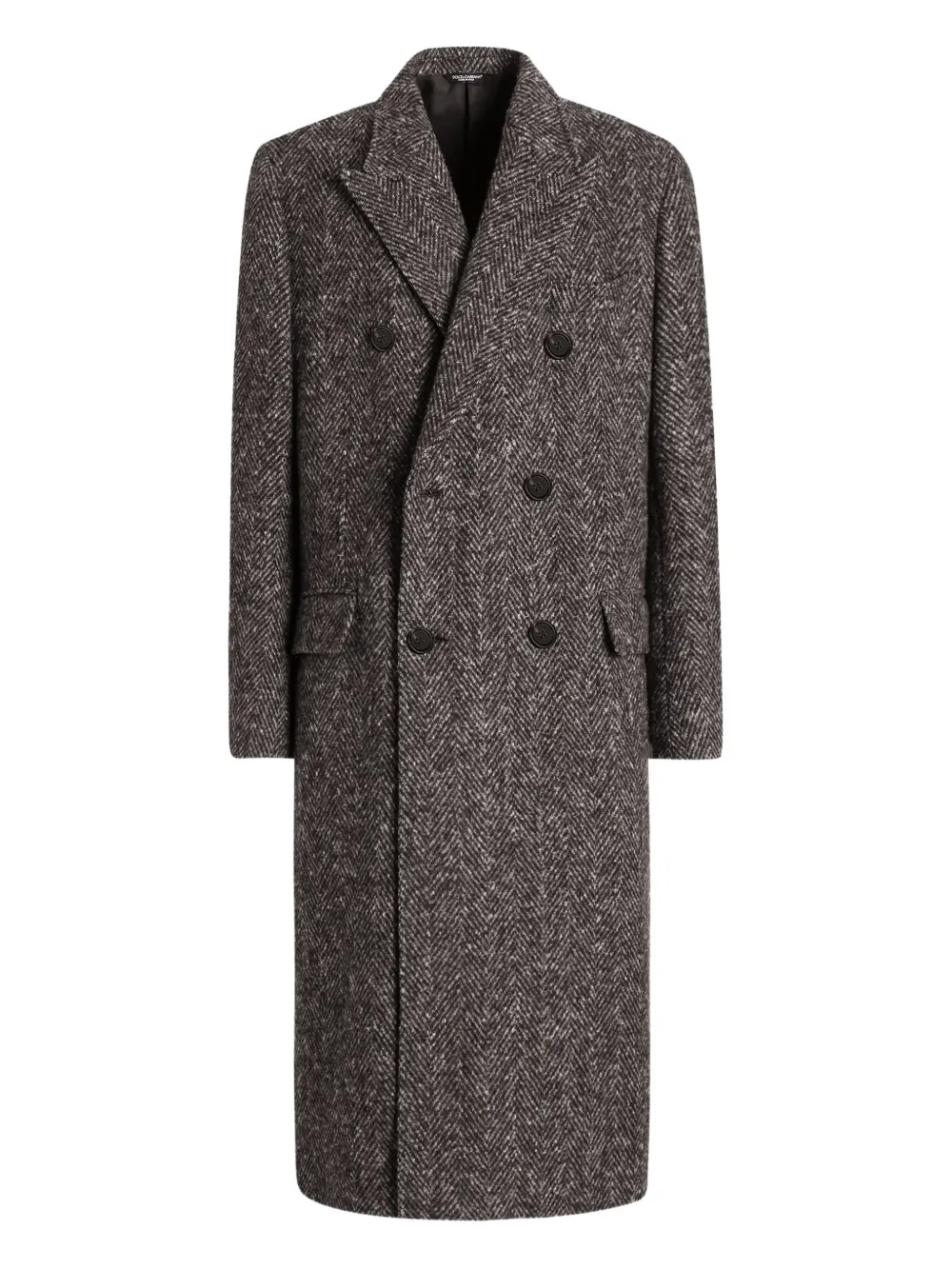 Двубортное пальто с узором в елочку DOLCE & GABBANA, черный
Двубортное пальто с узором в елочку DOLCE & GABBANA, черный