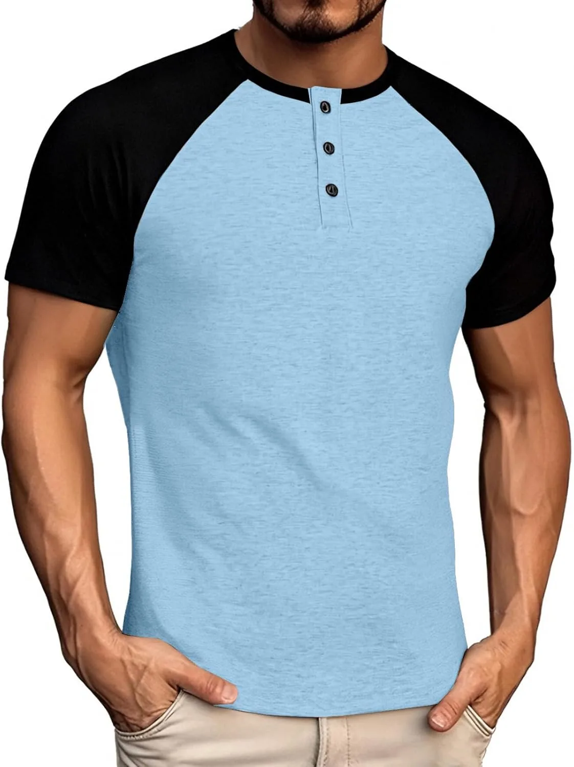 Мужская футболка Henley Slim Fit с коротким рукавом и пуговицей RSZGSWS
Мужская футболка Henley Slim Fit с коротким рукавом и пуговицей RSZGSWS