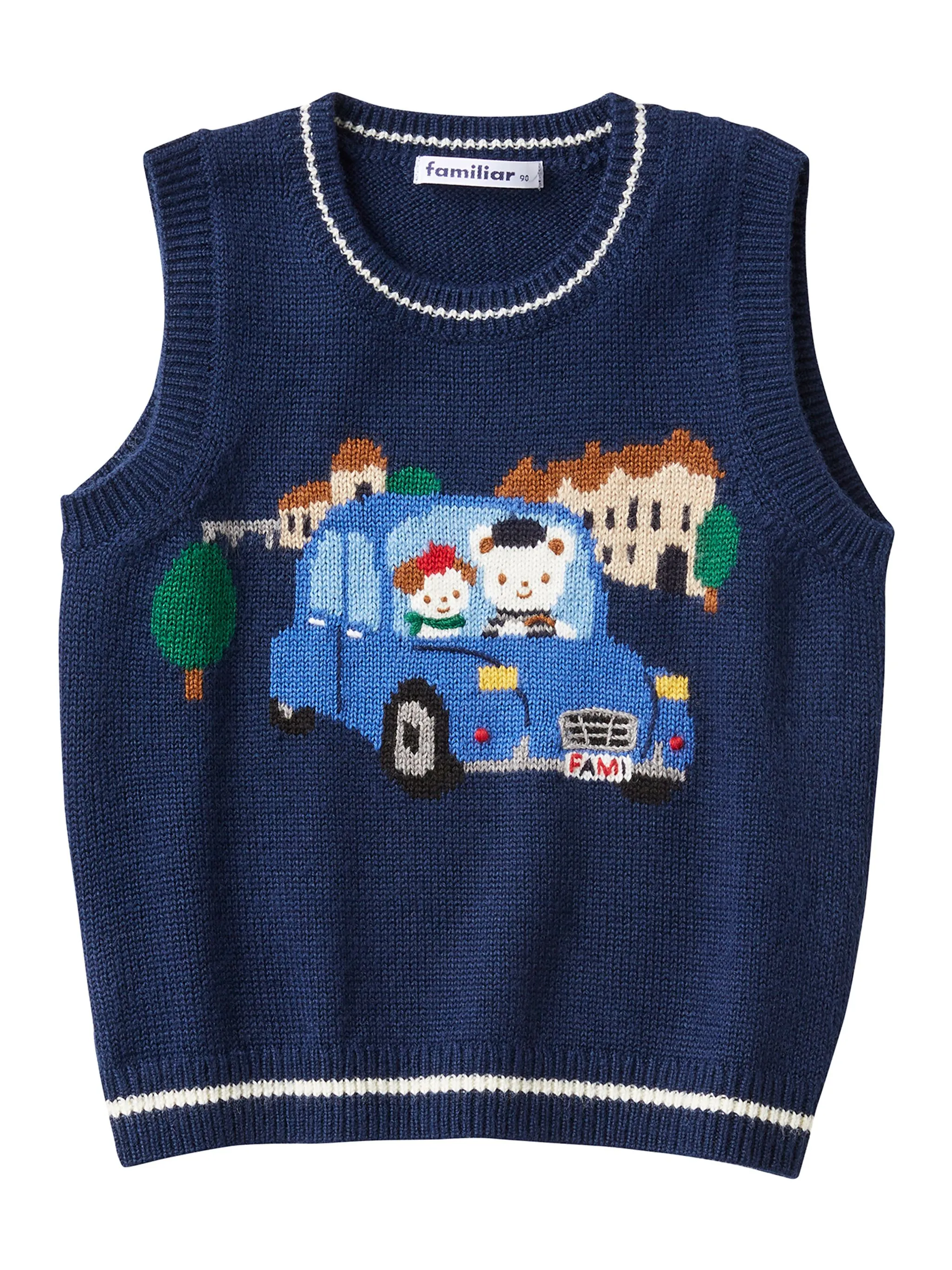 Трикотажный жилет с вышивкой Familiar, синий
Трикотажный жилет с вышивкой Familiar, синий