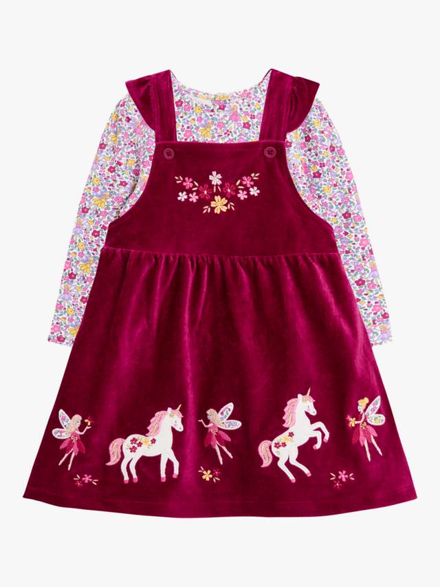 Детский комплект из велюра с единорогом: сарафан и топ JoJo Maman Bébé, Berry
Детский комплект из велюра с единорогом: сарафан и топ JoJo Maman Bébé, Berry