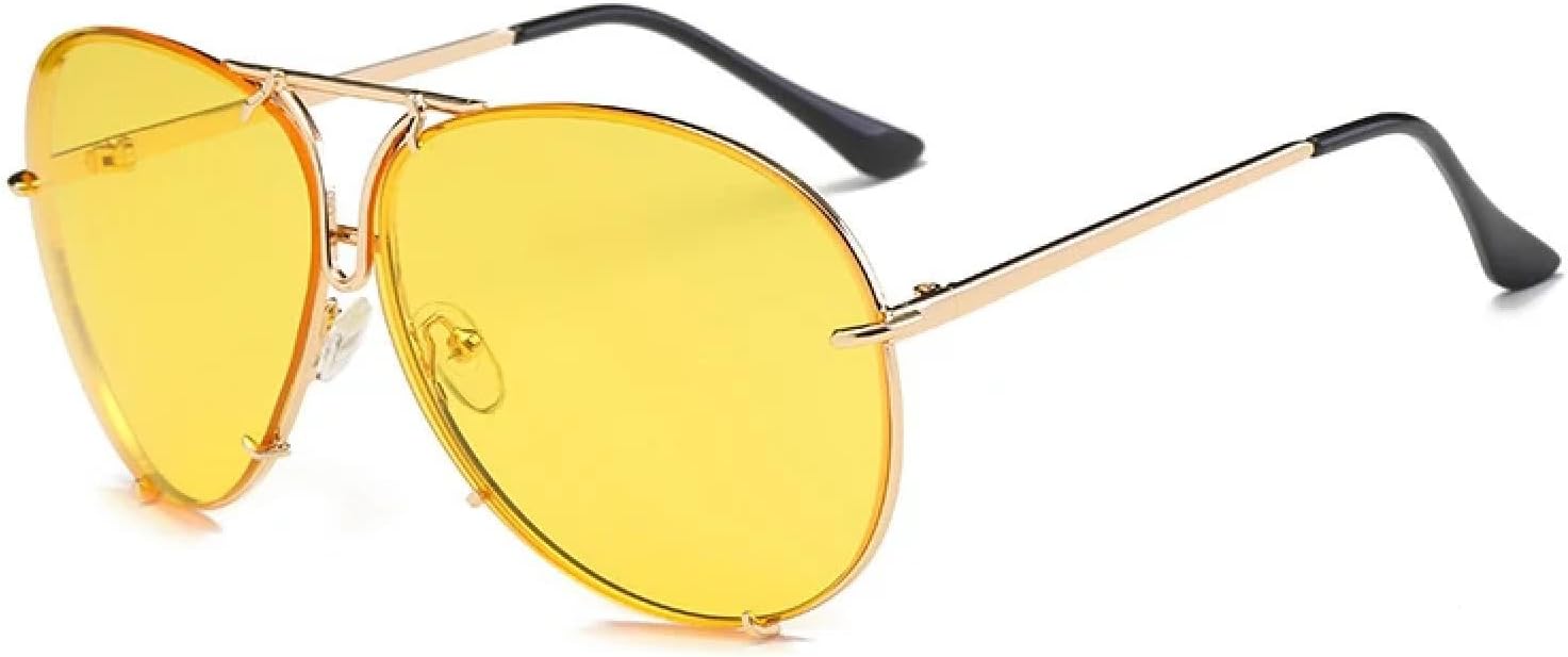 Солнцезащитные очки с защитой от УФ-излучения UV400 | Крупные металлические, женские | Для женщин и мужчин, для занятий спортом на открытом воздухе и вождения DSVIGF, Gold-yellow
Солнцезащитные очки с защитой от УФ-излучения UV400 | Крупные металлические, женские | Для женщин и мужчин, для занятий спортом на открытом воздухе и вождения DSVIGF, Gold-yellow