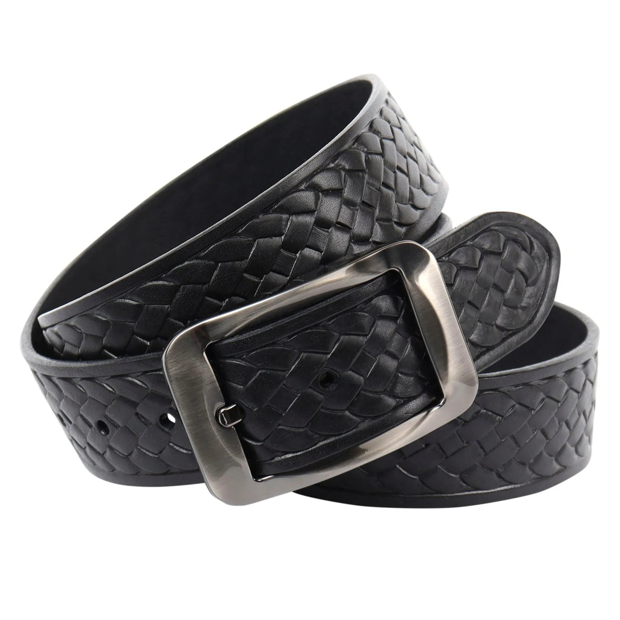 Ремень Anthoni Crown из натуральной кожи растительного дубления с плетеным тиснением, черный
Ремень Anthoni Crown из натуральной кожи растительного дубления с плетеным тиснением, черный