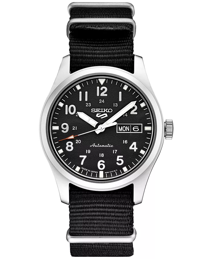 Мужские автоматические часы 5 Sports с черным нейлоновым ремешком 43mm Seiko
Мужские автоматические часы 5 Sports с черным нейлоновым ремешком 43mm Seiko