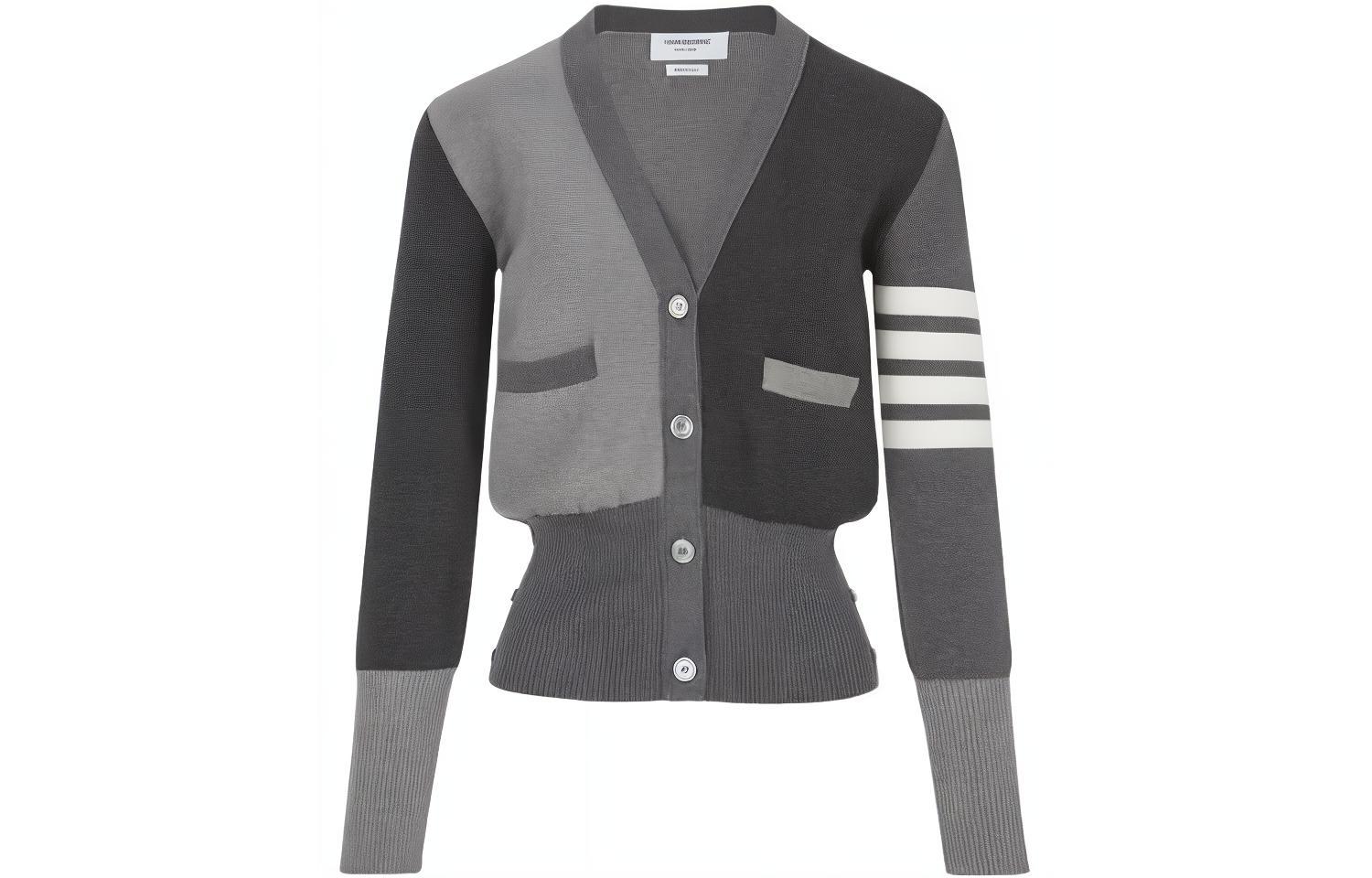 Кардиган с цветными блоками 4-бар THOM BROWNE, серый
Кардиган с цветными блоками 4-бар THOM BROWNE, серый