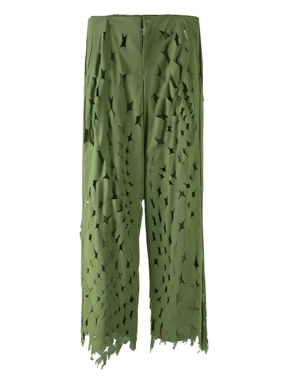 Брюки с лазерной обработкой и необработанным краем Post Archive Faction, зеленый
Брюки с лазерной обработкой и необработанным краем Post Archive Faction, зеленый