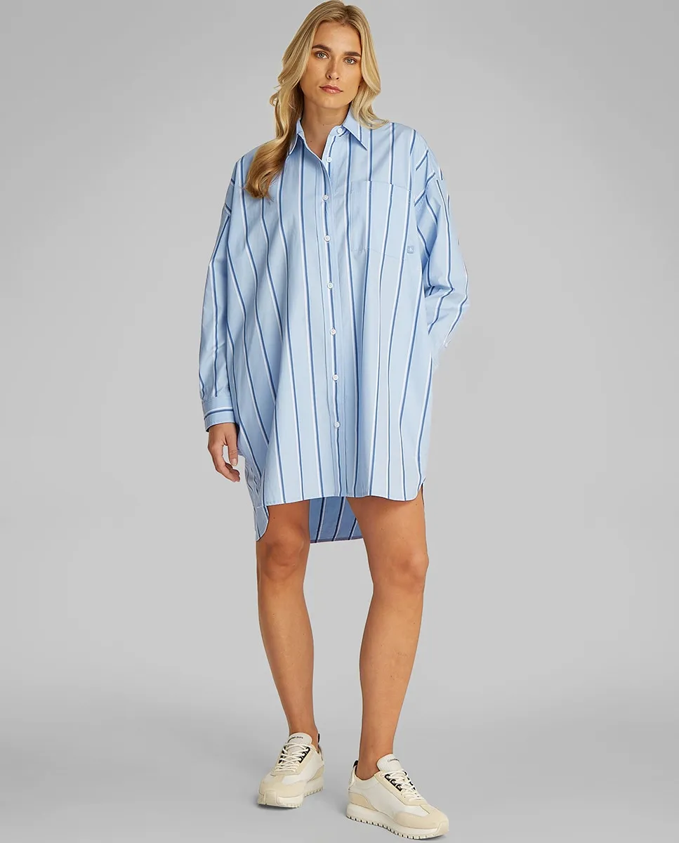 Женское платье-рубашка в полоску Calvin Klein Jeans, голубой
Женское платье-рубашка в полоску Calvin Klein Jeans, голубой