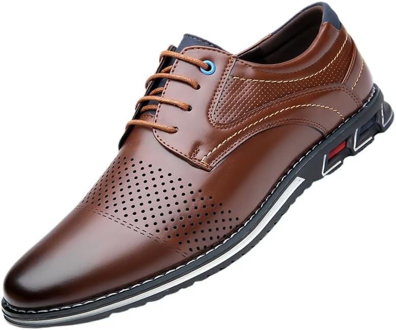 Мужские повседневные кроссовки-лоферы, дышащие, удобные, для ходьбы, с шнуровкой, из кожи, для бизнеса, работы, офиса и повседневного ношения на улице Hhhchpm, Brown Hollow
Мужские повседневные кроссовки-лоферы, дышащие, удобные, для ходьбы, с шнуровкой, из кожи, для бизнеса, работы, офиса и повседневного ношения на улице Hhhchpm, Brown Hollow