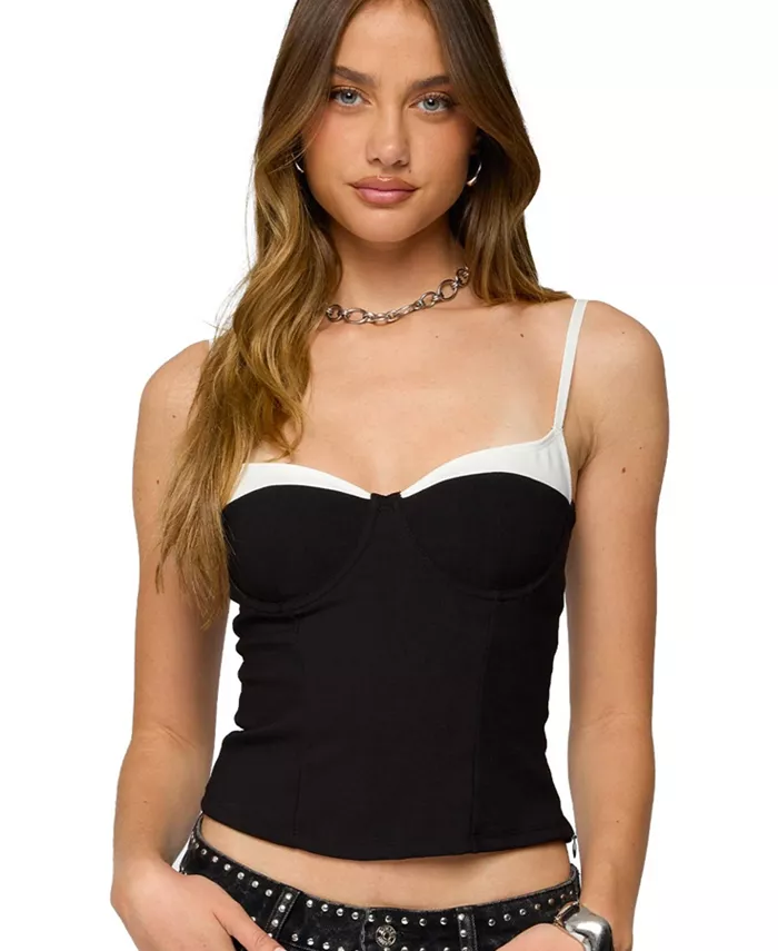 Женский контрастный корсет Peekaboo Edikted, черный
Женский контрастный корсет Peekaboo Edikted, черный