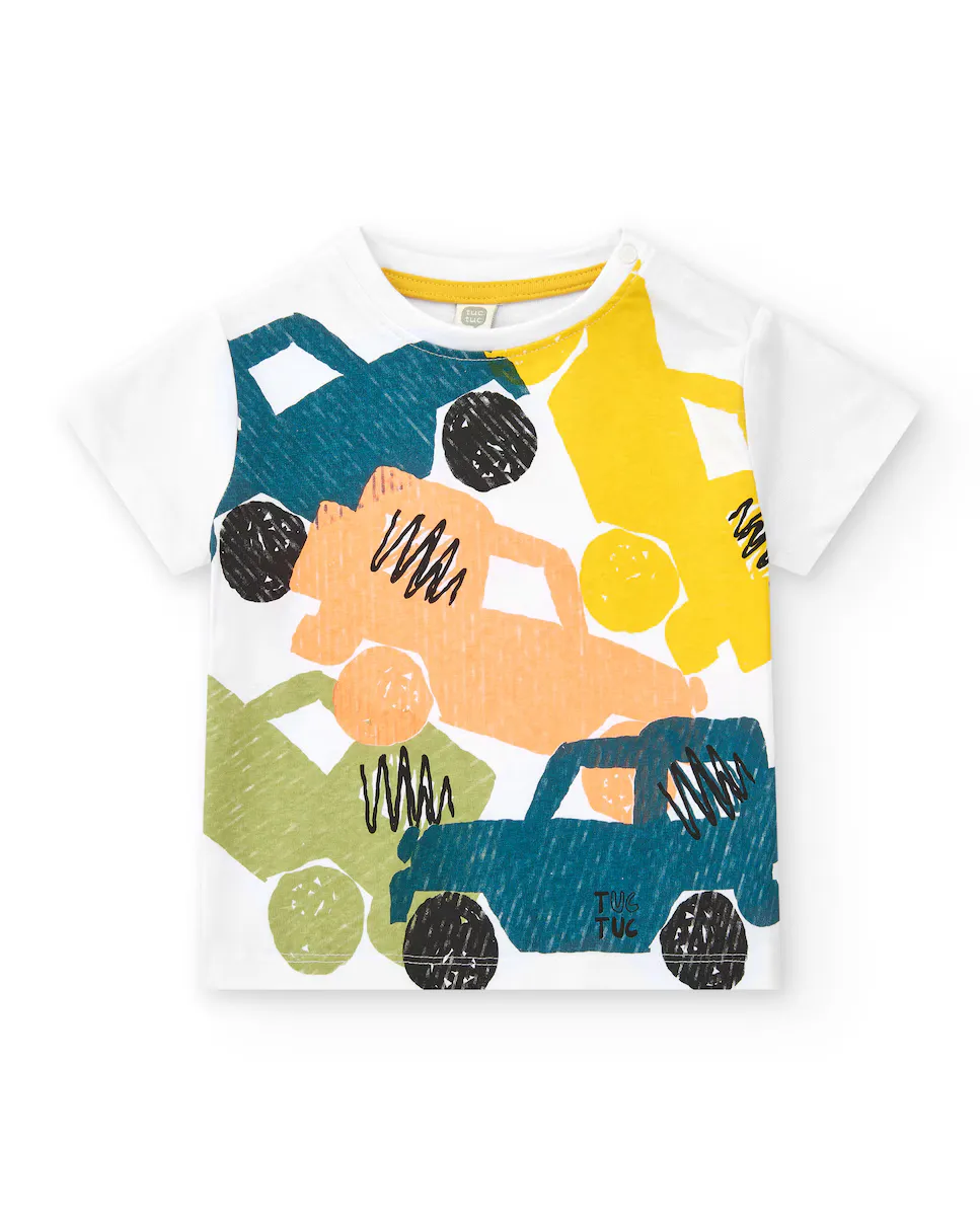Футболка для мальчика с разноцветными транспортными средствами и застежкой на плече Tuc tuc, белый
Футболка для мальчика с разноцветными транспортными средствами и застежкой на плече Tuc tuc, белый