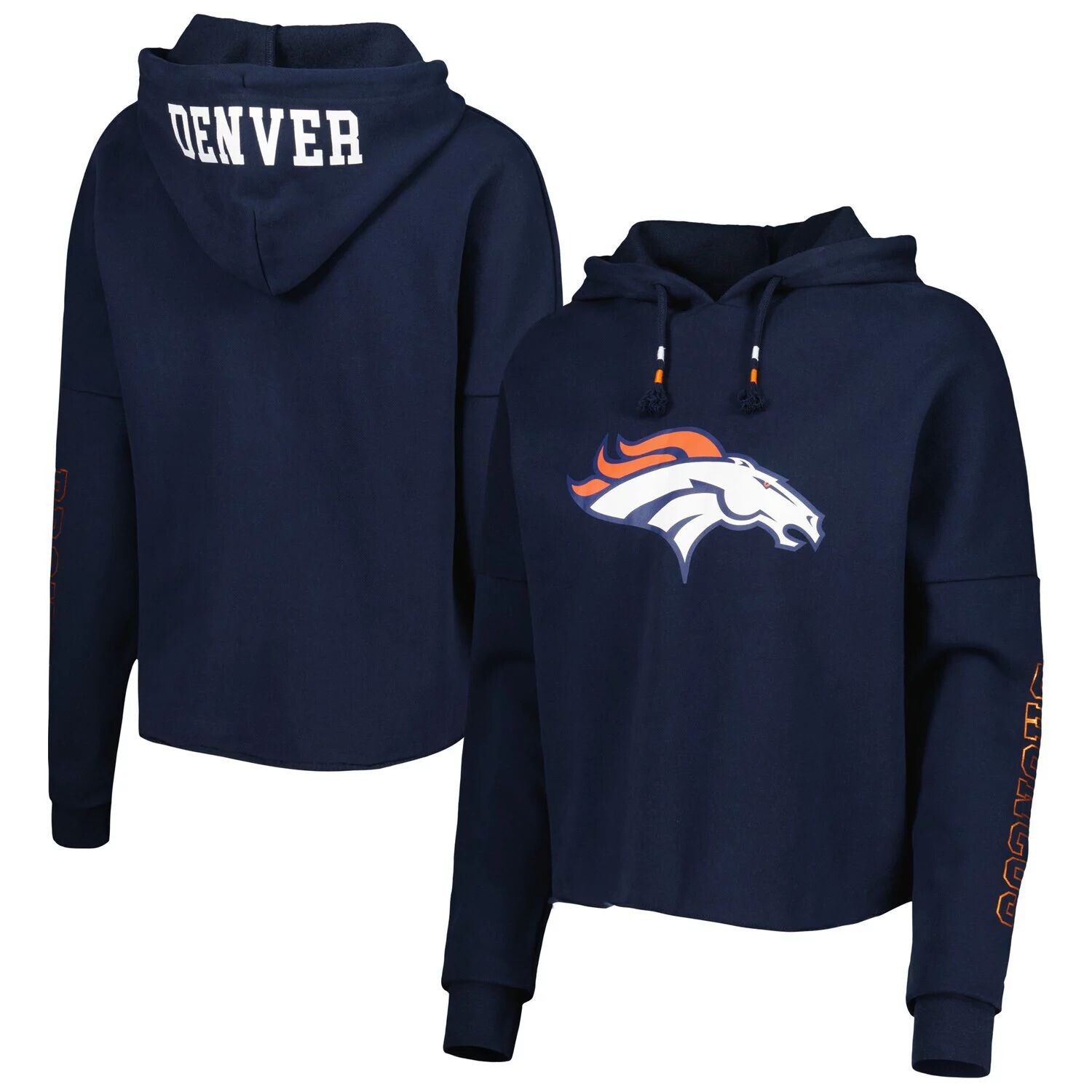 Женский темно-синий пуловер с капюшоном и рукавами из фольги New Era Denver Broncos New Era
Женский темно-синий пуловер с капюшоном и рукавами из фольги New Era Denver Broncos New Era