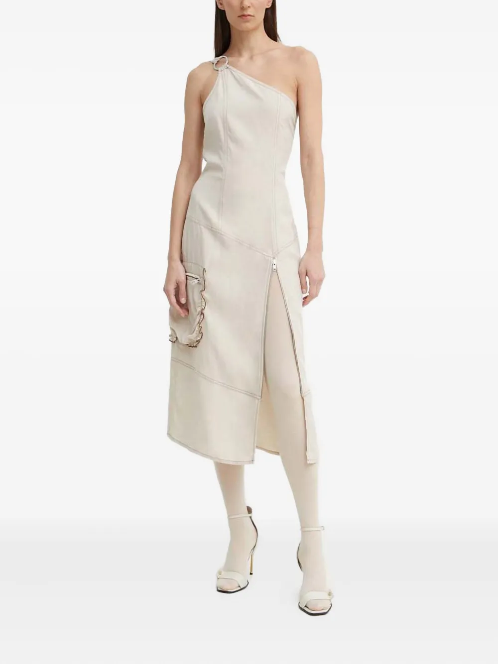 Платье на одно плечо с кольцом Résumé, белый
Платье на одно плечо с кольцом Résumé, белый