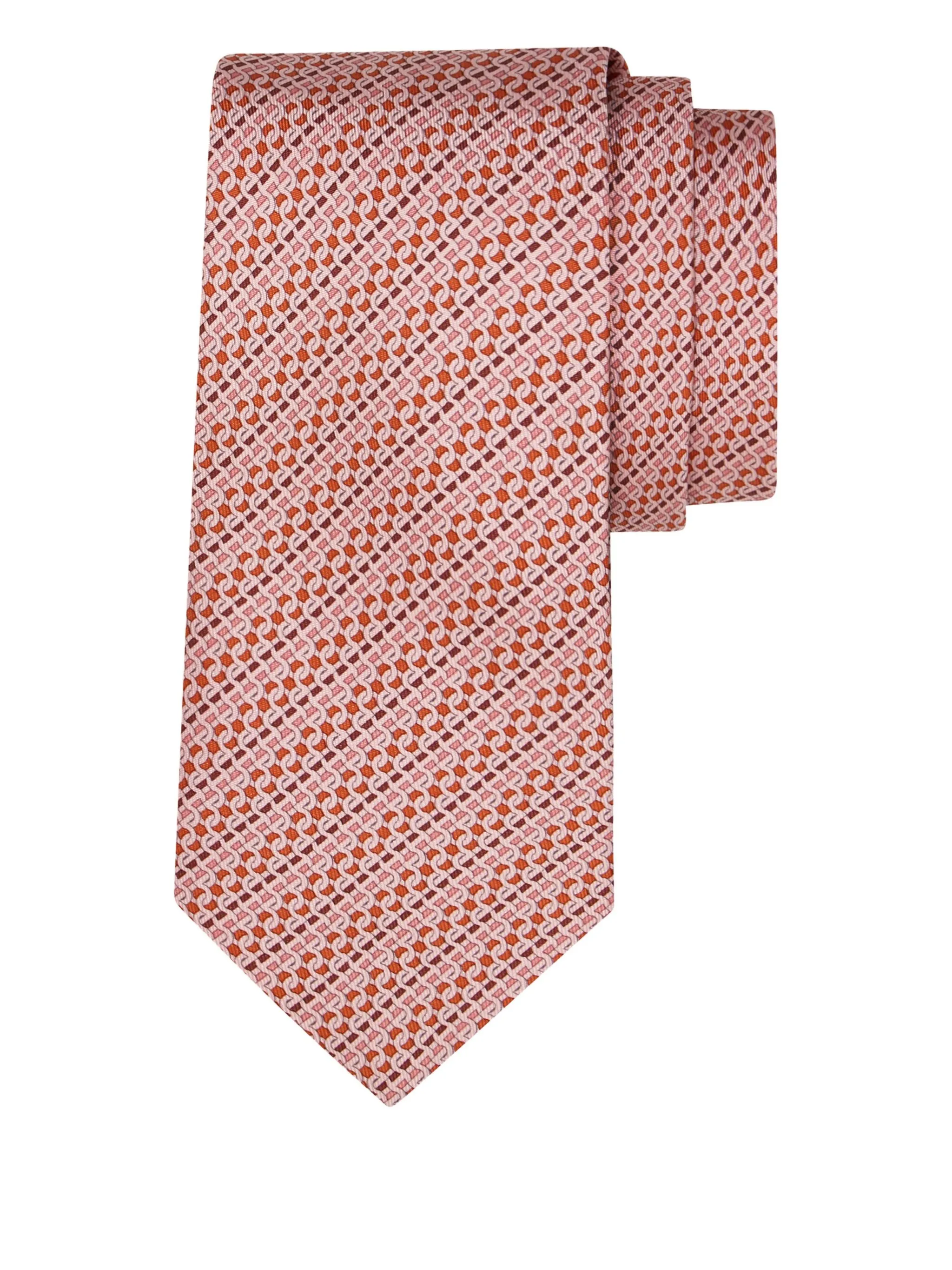 Шелковый галстук с узором Ferragamo, розовый
Шелковый галстук с узором Ferragamo, розовый