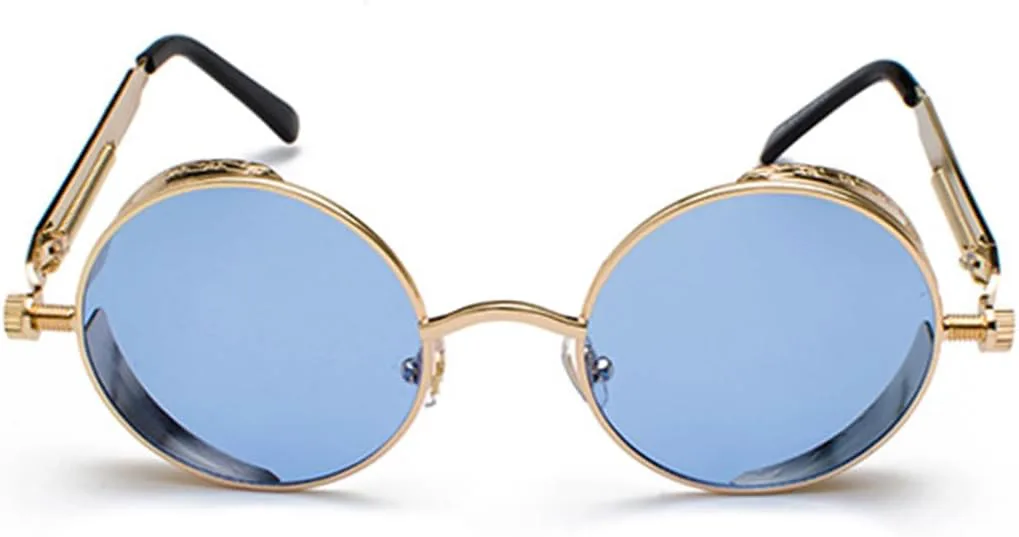 HJSTES Винтажные круглые солнцезащитные очки в стиле стимпанк для женщин и мужчин, круглые готические очки в ретро-металлической оправе, A11 Blue Lens/Gold Frame
HJSTES Винтажные круглые солнцезащитные очки в стиле стимпанк для женщин и мужчин, круглые готические очки в ретро-металлической оправе, A11 Blue Lens/Gold Frame