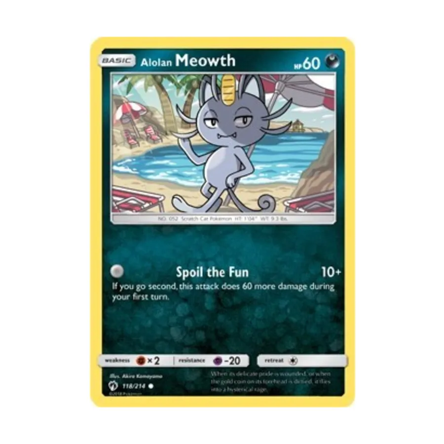 CCG Алолан Мяут (К) #118, Pokemon - SM - Lost Thunder - Singles
CCG Алолан Мяут (К) #118, Pokemon - SM - Lost Thunder - Singles