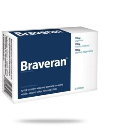 Браверан для поддержания сексуальной активности, 8 таблеток, Aflofarm
Браверан для поддержания сексуальной активности, 8 таблеток, Aflofarm