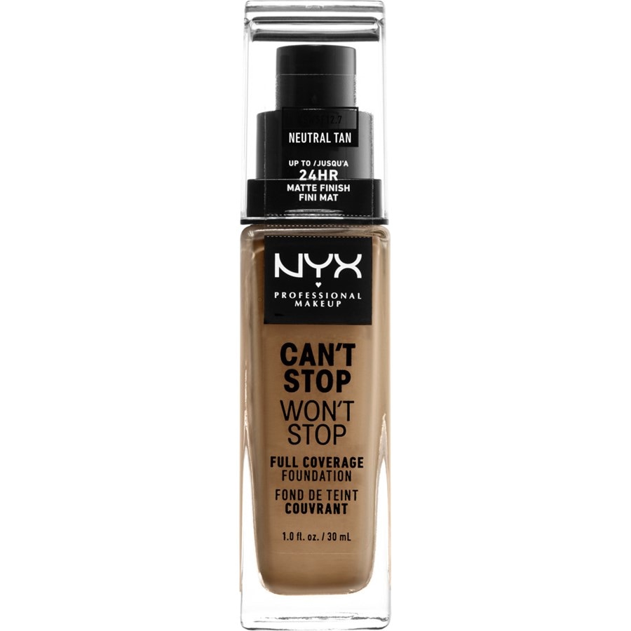 Тональная основа NYX Professional Makeup Can't Stop Won't Stop Foundation, Nr. 20 Neutral Tan / 30 ml
Тональная основа NYX Professional Makeup Can't Stop Won't Stop Foundation, Nr. 20 Neutral Tan / 30 ml