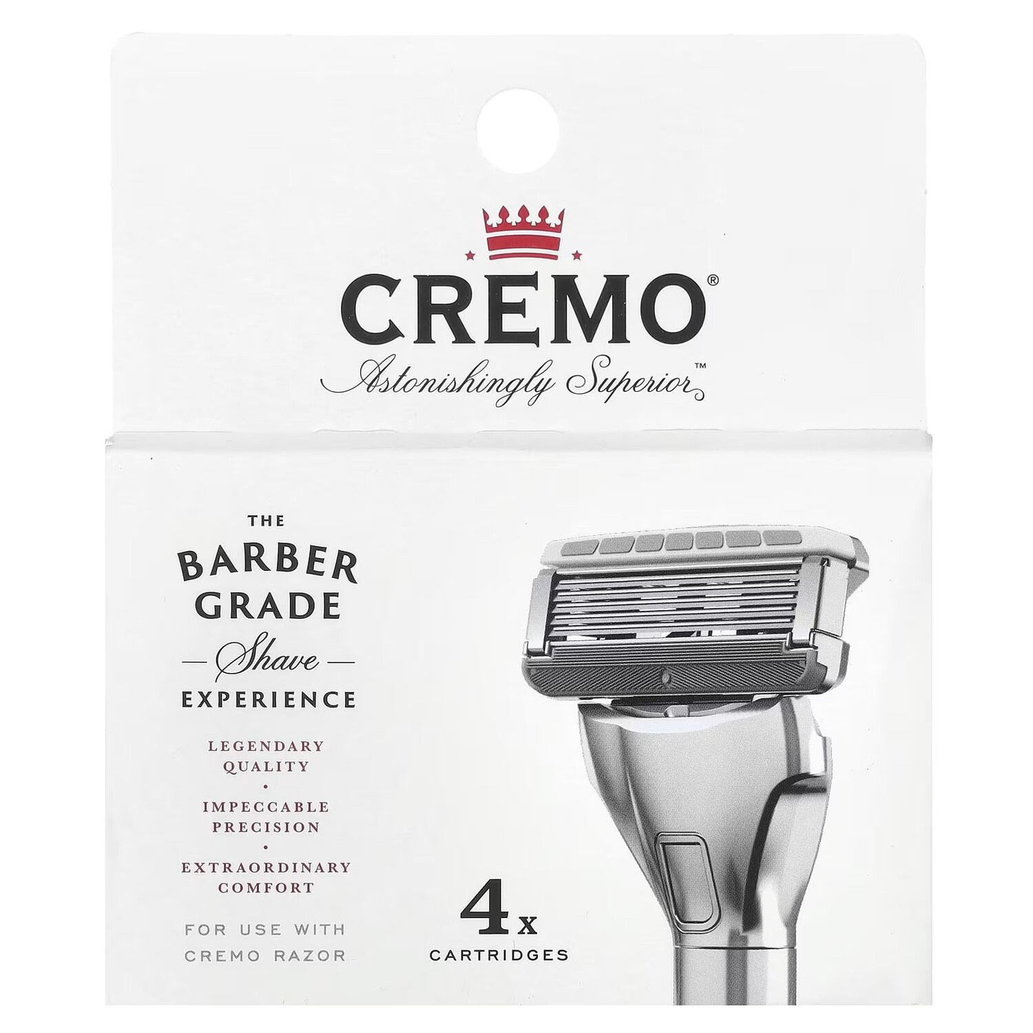 Картриджи для бритв, 4 картриджа Cremo
Картриджи для бритв, 4 картриджа Cremo