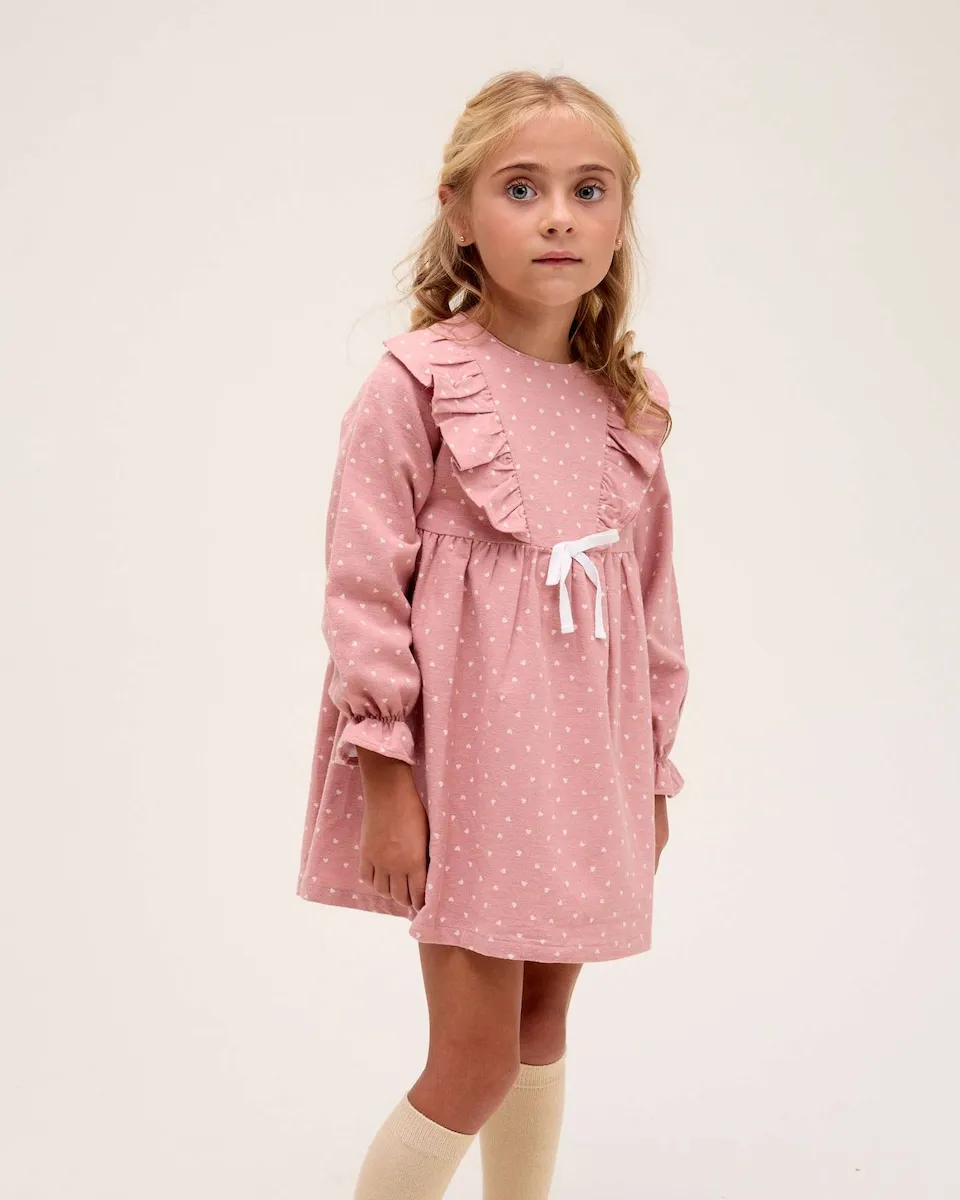 Платье для девочки с принтом в виде сердечек Dadati, розовый
Платье для девочки с принтом в виде сердечек Dadati, розовый