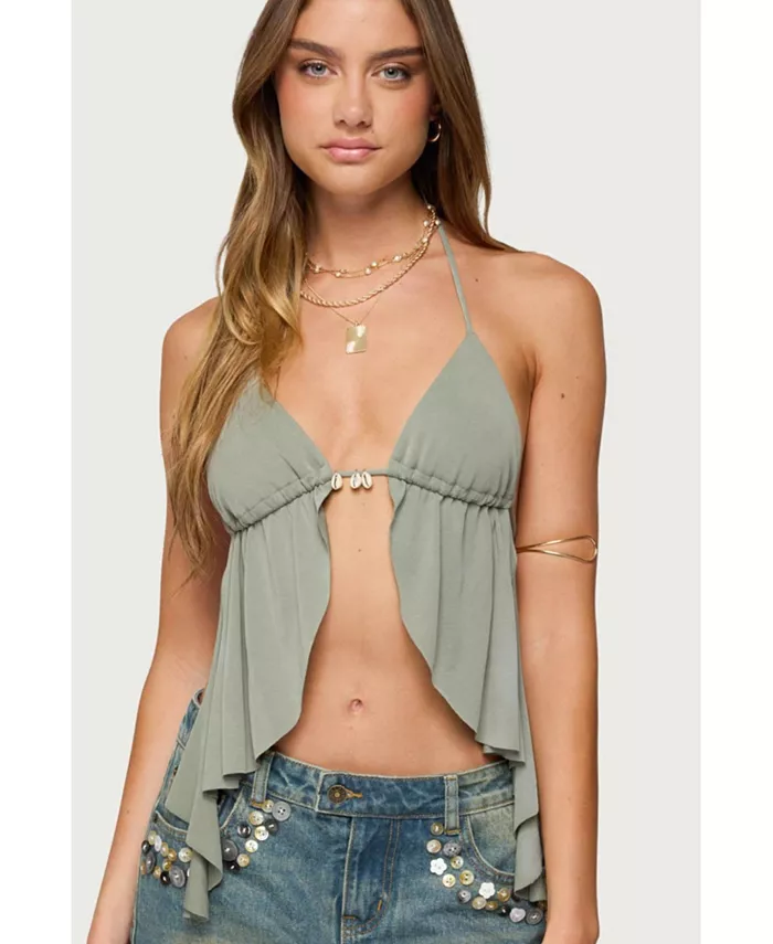 Женский топ Safi с открытой спиной и разрезом спереди Edikted, зеленый
Женский топ Safi с открытой спиной и разрезом спереди Edikted, зеленый