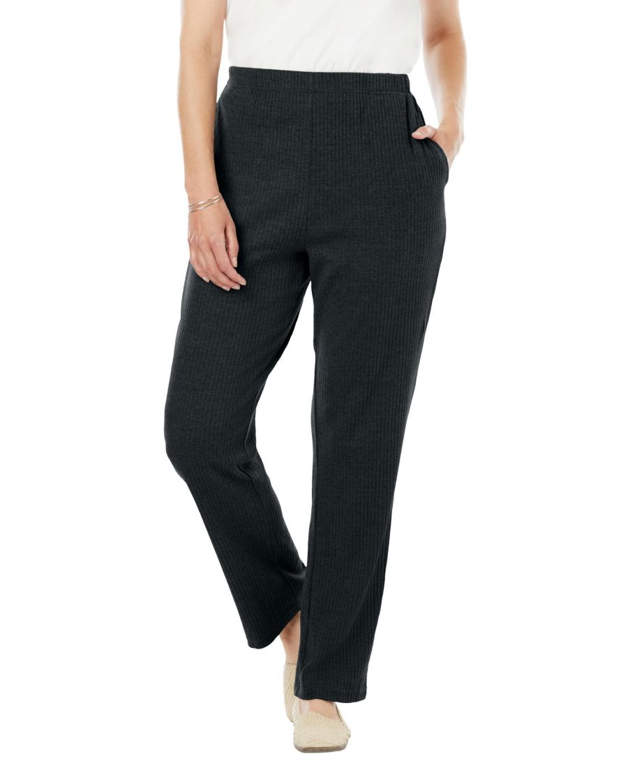 Женские трикотажные брюки Within 7-Day прямого кроя в рубчик, надеваемые через голову Woman Within, Heather charcoal
Женские трикотажные брюки Within 7-Day прямого кроя в рубчик, надеваемые через голову Woman Within, Heather charcoal