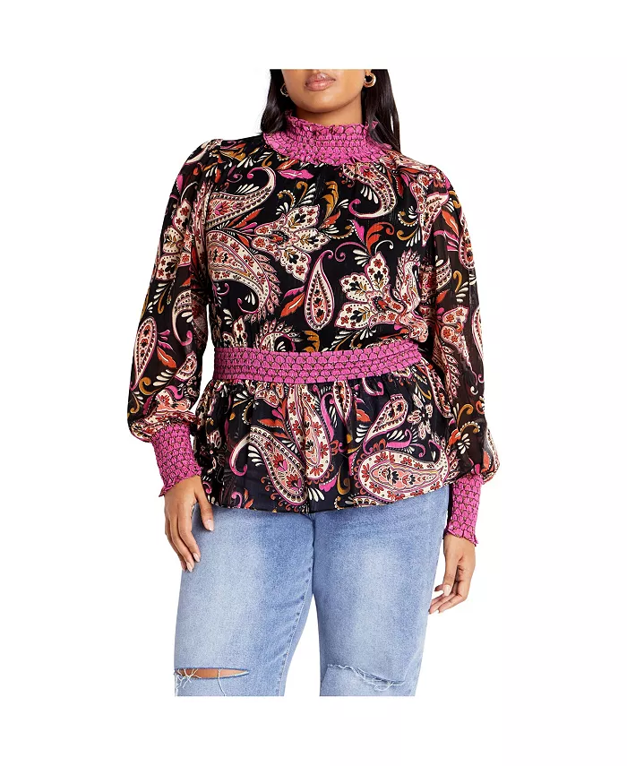 Топ Annalise Plus Size CITY CHIC, розовый 
Топ Annalise Plus Size CITY CHIC, розовый