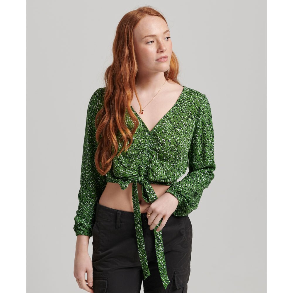 Топ Superdry Vintage Tie Front, зеленый
Топ Superdry Vintage Tie Front, зеленый