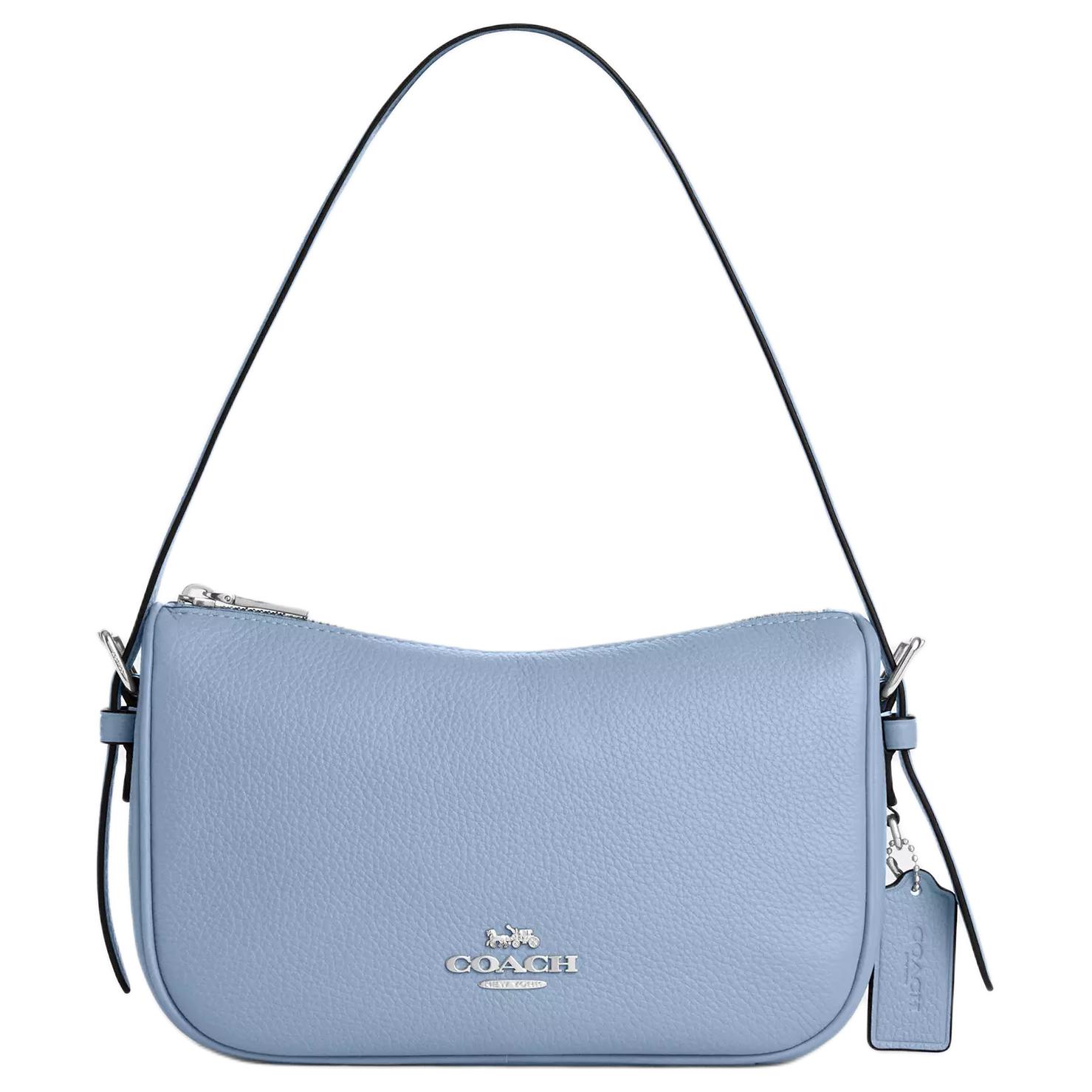 COACH Кожаная женская сумка через плечо среднего размера синяя
COACH Кожаная женская сумка через плечо среднего размера синяя