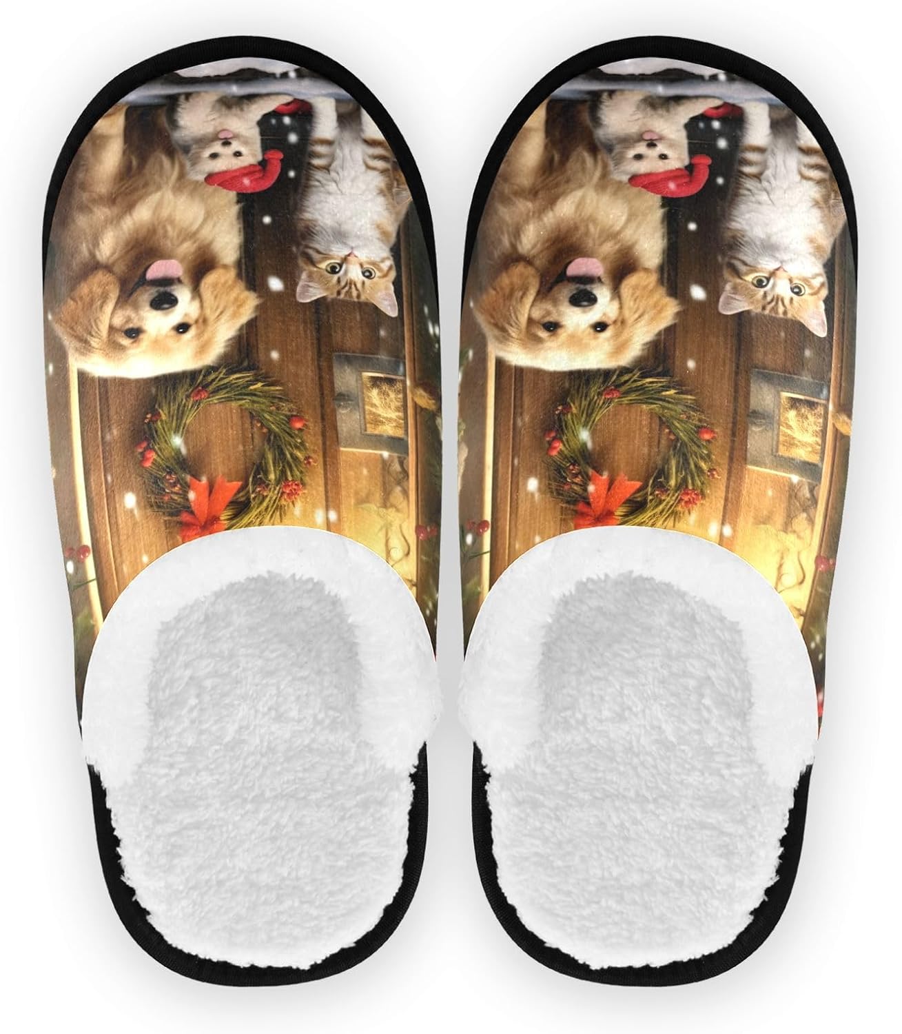 Домашние тапочки UMIRIKO Christmas с котиком и собачкой для женщин и мужчин, моющиеся, с противоскользящей подошвой, с сумкой для хранения, для путешествий и спа, модель 20848183
Домашние тапочки UMIRIKO Christmas с котиком и собачкой для женщин и мужчин, моющиеся, с противоскользящей подошвой, с сумкой для хранения, для путешествий и спа, модель 20848183