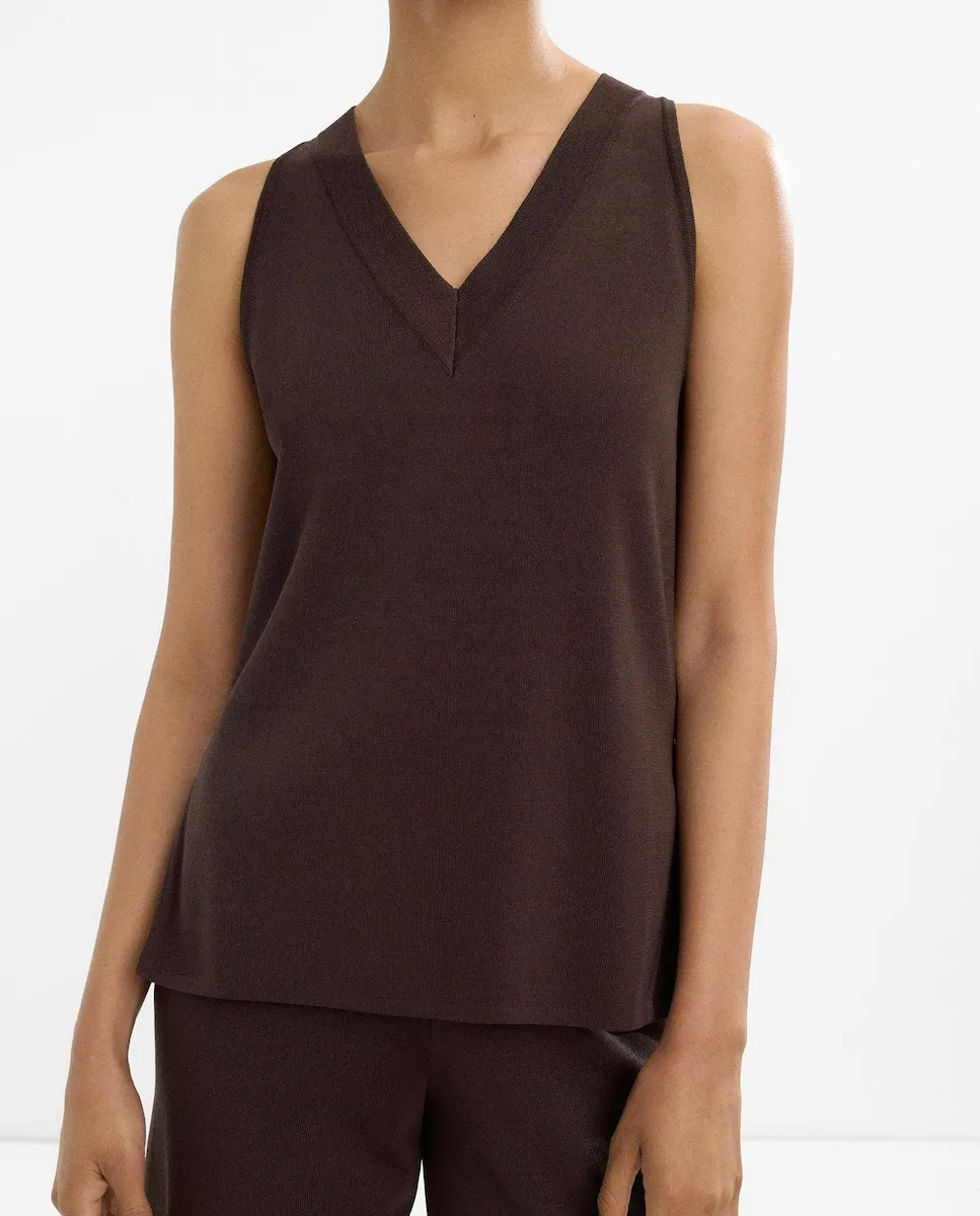Топ для женщин без рукавов из трикотажа Parfois, темно-коричневый
Топ для женщин без рукавов из трикотажа Parfois, темно-коричневый