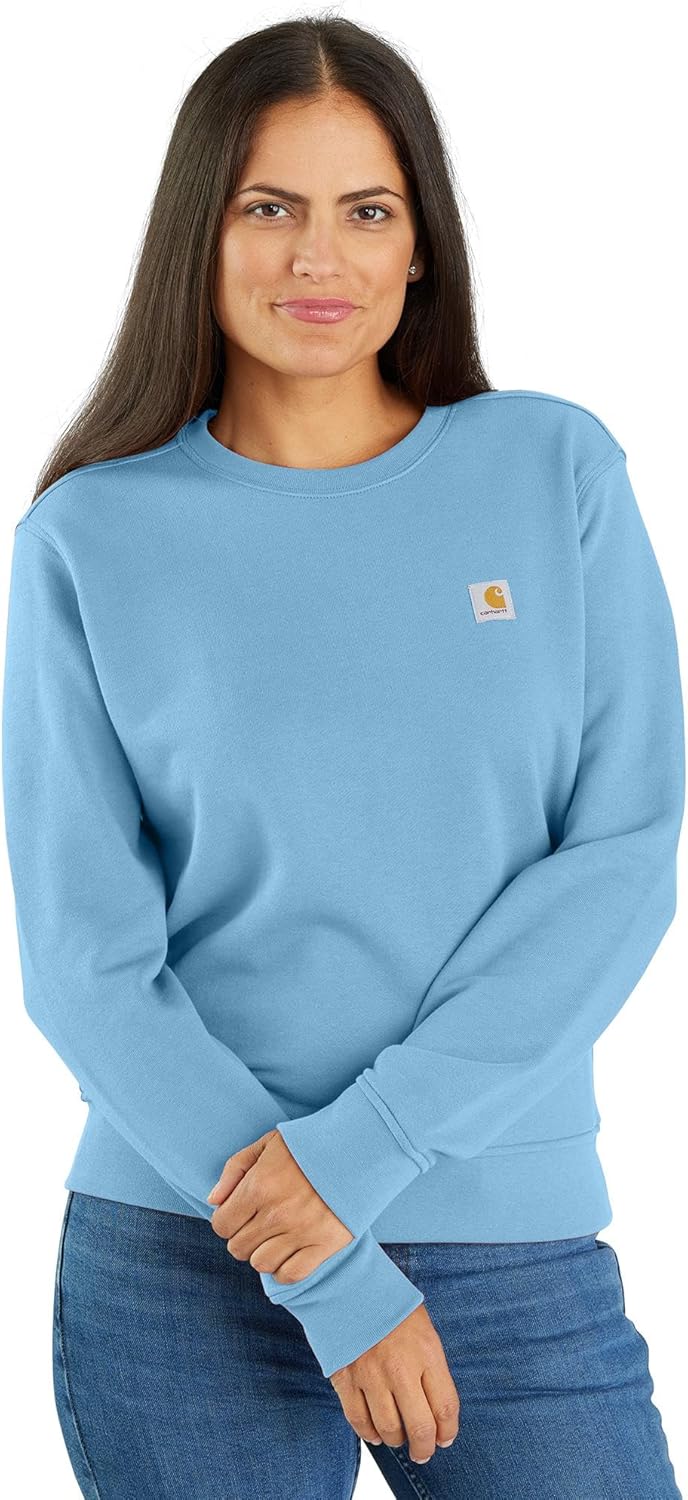 Carhartt женская толстовка с круглым вырезом Relaxed Fit Midweight French Terry, Fresh Water
Carhartt женская толстовка с круглым вырезом Relaxed Fit Midweight French Terry, Fresh Water