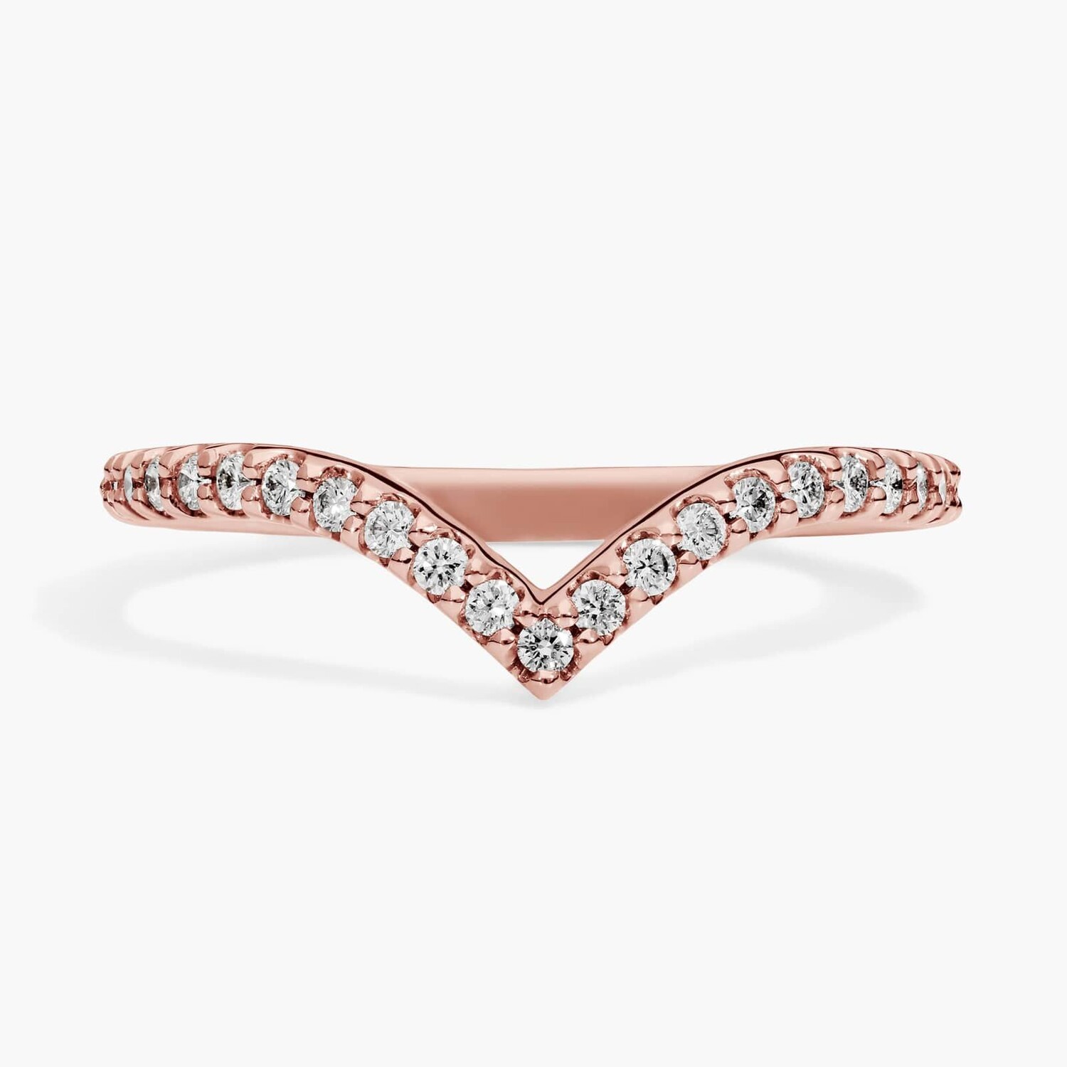 Современное кольцо с бриллиантом в форме буквы V из розового золота 14 карат (1/3 карата Tw.) Blue Nile 
Современное кольцо с бриллиантом в форме буквы V из розового золота 14 карат (1/3 карата Tw.) Blue Nile