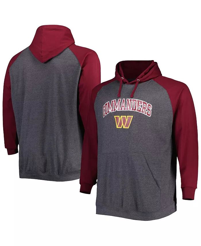Мужская бордовая, меланжевая угольная футбольная команда Washington Football Team Big and Tall легкая реглан-толстовка с капюшоном Fanatics
Мужская бордовая, меланжевая угольная футбольная команда Washington Football Team Big and Tall легкая реглан-толстовка с капюшоном Fanatics
