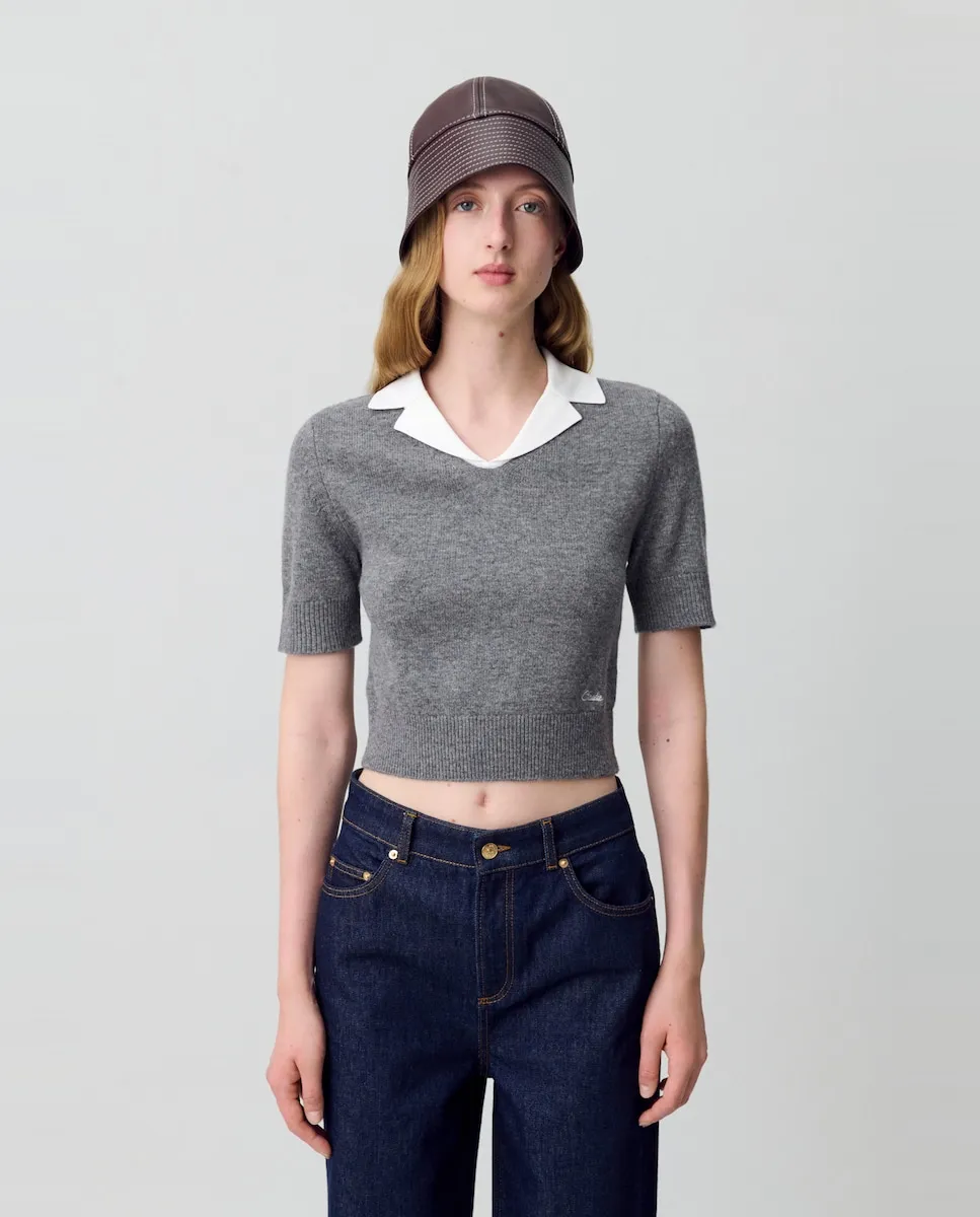 Женский облегающий джемпер из тонкого трикотажа Claudie Pierlot, серый
Женский облегающий джемпер из тонкого трикотажа Claudie Pierlot, серый