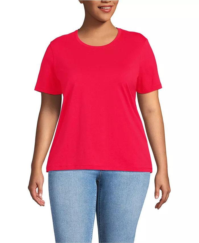 Футболка большого размера с круглым вырезом из хлопка Supima, свободная Lands' End, розовый
Футболка большого размера с круглым вырезом из хлопка Supima, свободная Lands' End, розовый