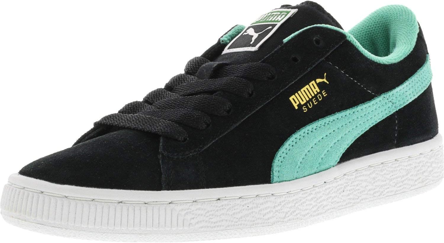 Кроссовки PUMA для детей и подростков из замши, черный/зеленый
Кроссовки PUMA для детей и подростков из замши, черный/зеленый