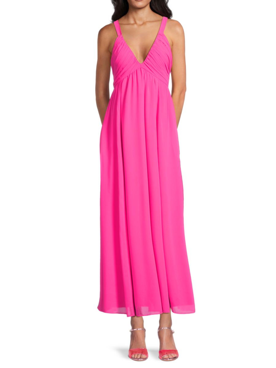 Шифоновое платье макси Jia со сборками Area Stars, фуксия
Шифоновое платье макси Jia со сборками Area Stars, фуксия
