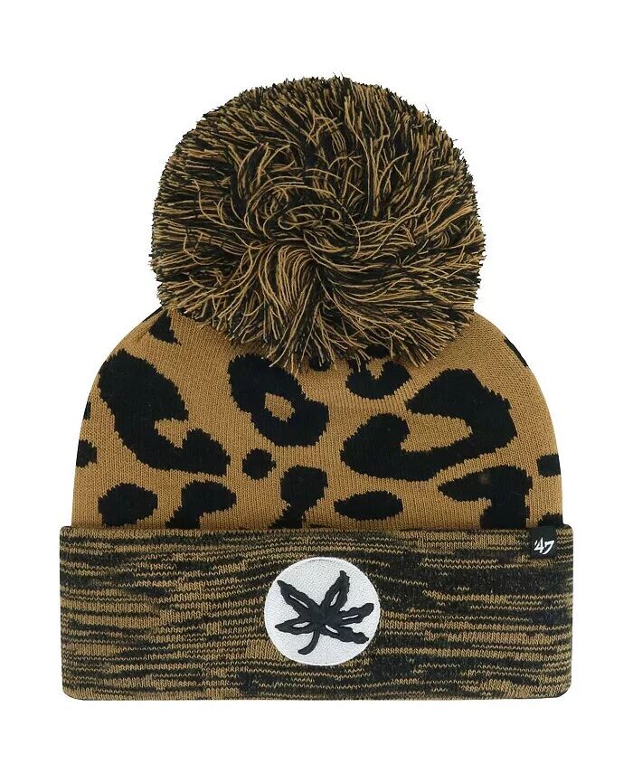 Женская коричневая вязаная шапка с манжетами и помпоном Buckeyes штата Огайо '47 Brand, коричневый
Женская коричневая вязаная шапка с манжетами и помпоном Buckeyes штата Огайо '47 Brand, коричневый