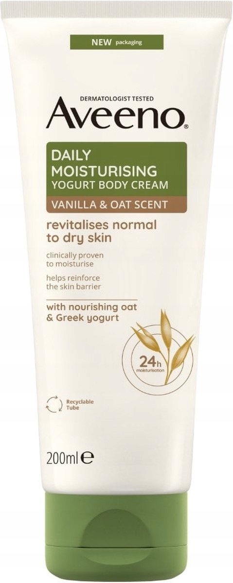 Aveeno Daily Moisturising Yogurt Body Revitalizing Cream 200 мл
Aveeno Daily Moisturising Yogurt Body Revitalizing Cream 200 мл