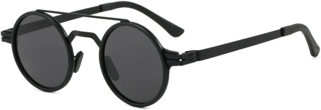 Ретро металлические круглые солнцезащитные очки с двойной перемычкой для мужчин, защита от УФ-излучения UV400, модные женские очки в оправе с прозрачными линзами, в стиле панк TVTBBVV, Black Grey
Ретро металлические круглые солнцезащитные очки с двойной перемычкой для мужчин, защита от УФ-излучения UV400, модные женские очки в оправе с прозрачными линзами, в стиле панк TVTBBVV, Black Grey