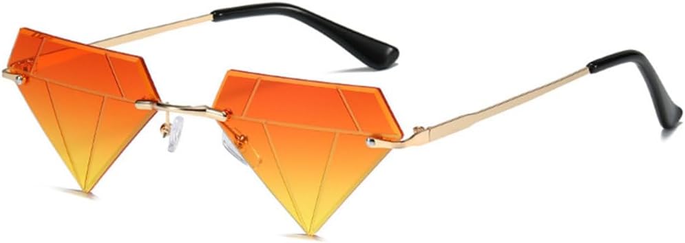 Модные солнцезащитные очки без оправы в форме ромба для женщин, очки «кошачий глаз» и треугольные солнцезащитные очки для мужчин, забавные очки для вечеринок, женские очки TYUVIVO, Gold Orange Yellow
Модные солнцезащитные очки без оправы в форме ромба для женщин, очки «кошачий глаз» и треугольные солнцезащитные очки для мужчин, забавные очки для вечеринок, женские очки TYUVIVO, Gold Orange Yellow