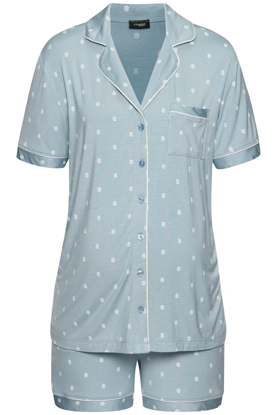 Короткий пижамный комплект VIVANCE, светло-синий
Короткий пижамный комплект VIVANCE, светло-синий