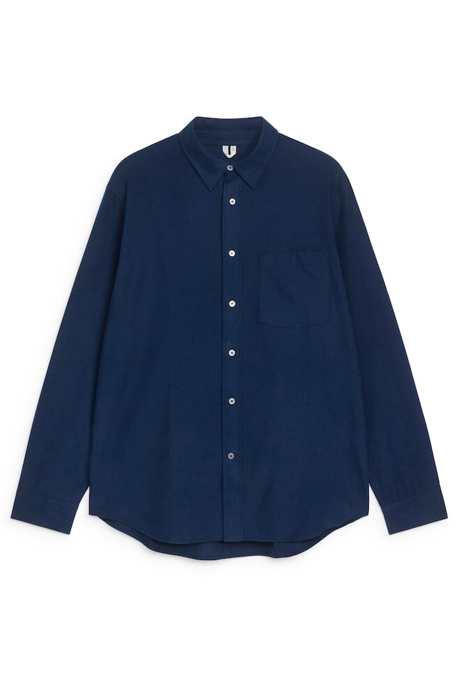 Свободная фланелевая рубашка Arket, синий
Свободная фланелевая рубашка Arket, синий