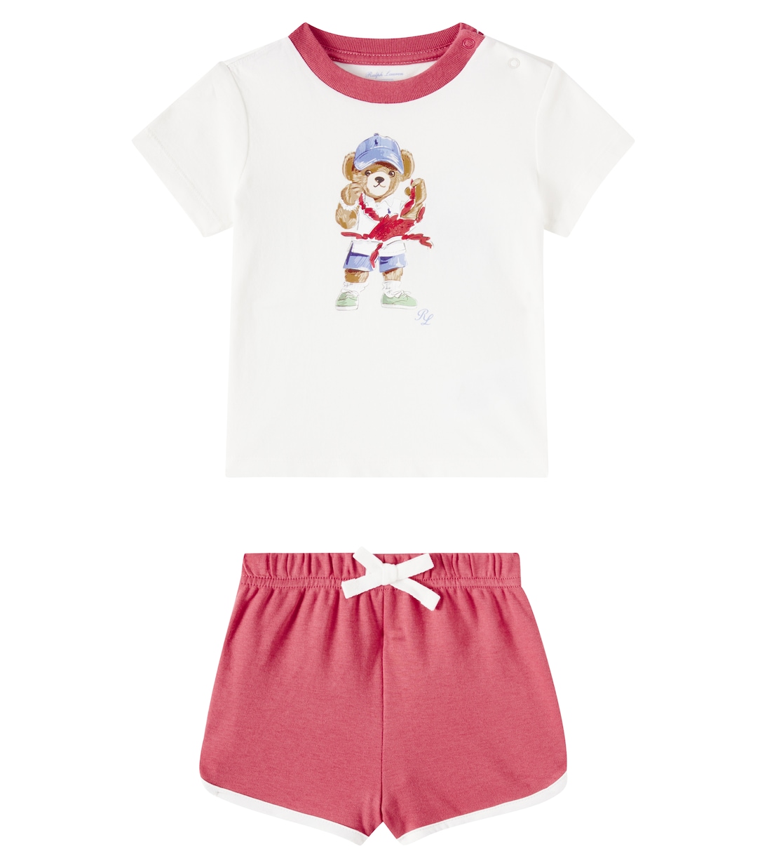 Комплект из футболки и шорт из хлопкового трикотажа для младенцев Polo Ralph Lauren Kids, Nevis 
Комплект из футболки и шорт из хлопкового трикотажа для младенцев Polo Ralph Lauren Kids, Nevis