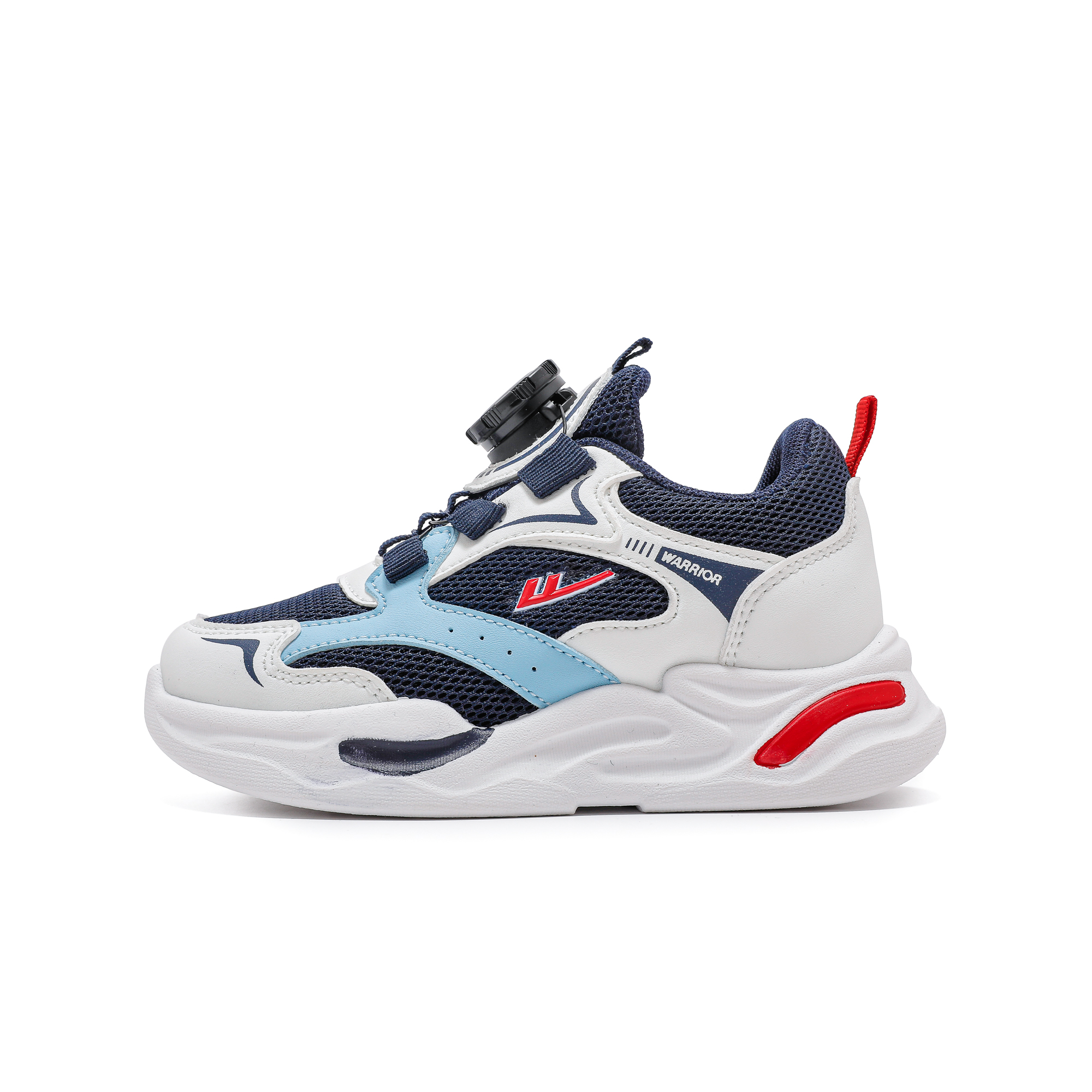 Детские кроссовки с низкой посадкой, износостойкие, дышащие, с мягкой подошвой WARRIOR, синий/белый 
Детские кроссовки с низкой посадкой, износостойкие, дышащие, с мягкой подошвой WARRIOR, синий/белый