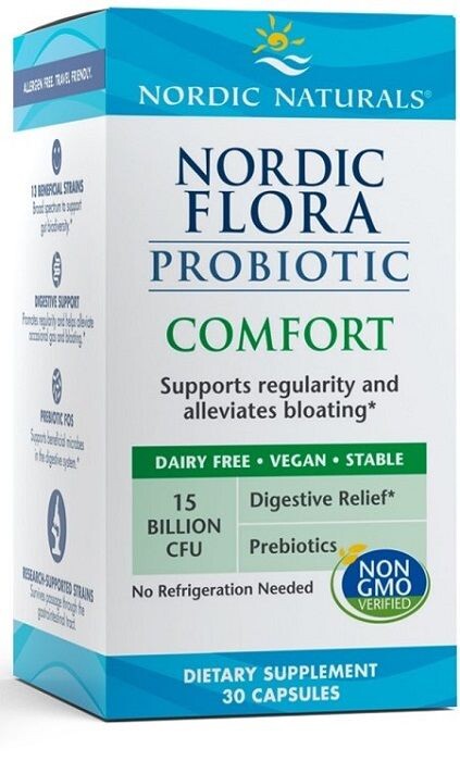 Nordic Naturals Nordic Flora Probiotic Comfort 15 Billion CFU пробиотические капсулы, 30 шт.
Nordic Naturals Nordic Flora Probiotic Comfort 15 Billion CFU пробиотические капсулы, 30 шт.