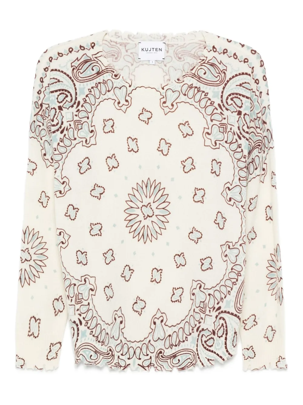 Топ из трикотажного полотна с узором пейсли kujten, белый
Топ из трикотажного полотна с узором пейсли kujten, белый