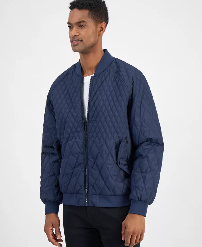 Мужская стеганая водоотталкивающая куртка-бомбер Karl Lagerfeld, синий
Мужская стеганая водоотталкивающая куртка-бомбер Karl Lagerfeld, синий