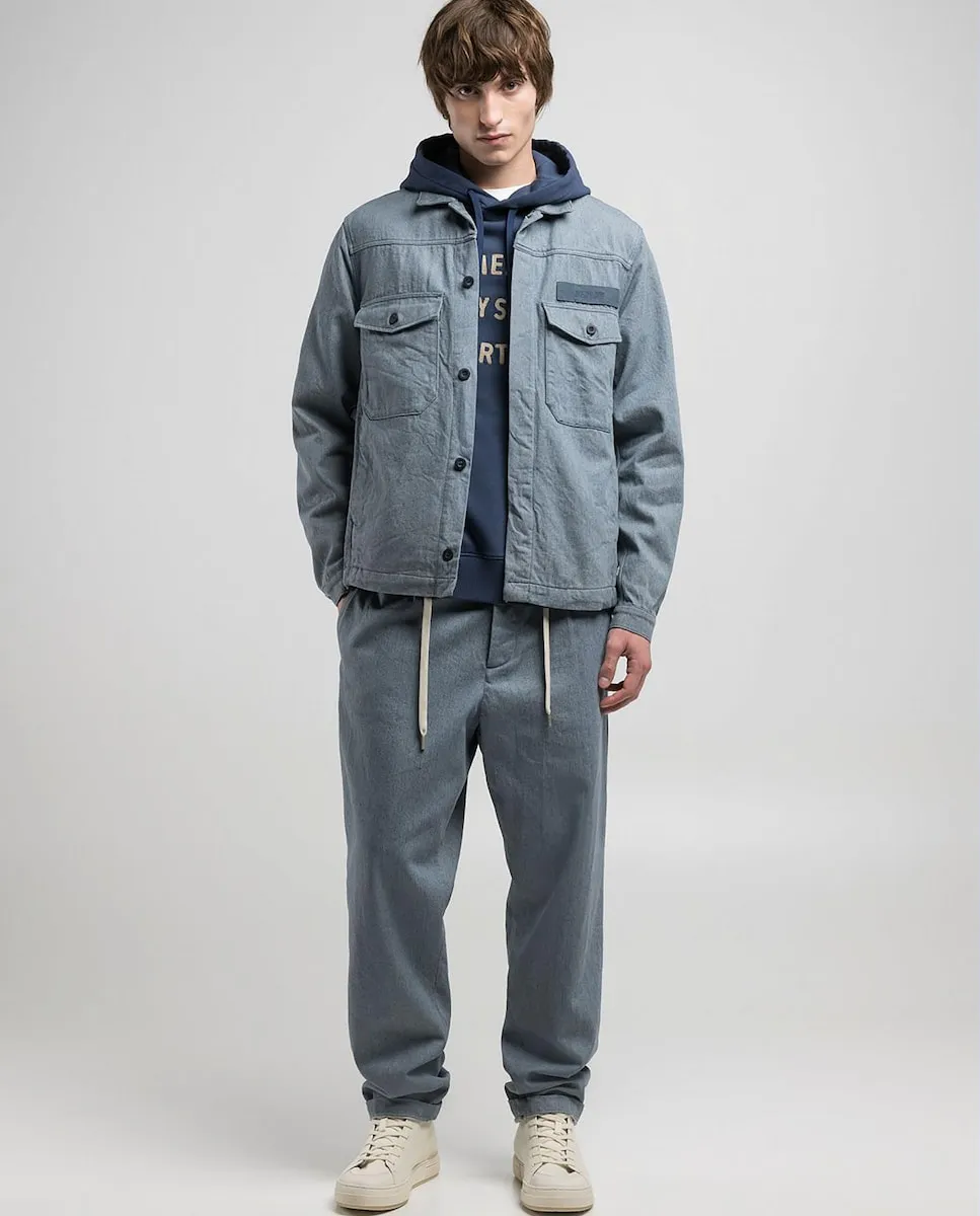 Мужская куртка на молнии с карманами Replay, синий 
Мужская куртка на молнии с карманами Replay, синий