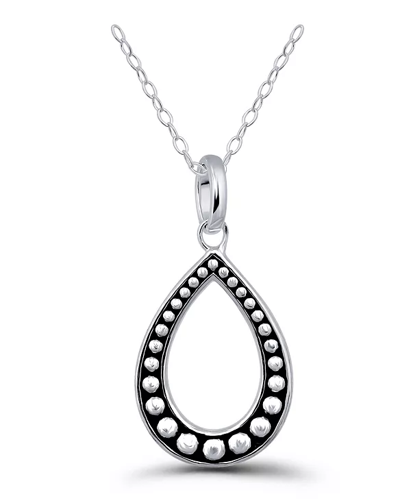 Ожерелье с подвеской в виде капли из окисленных бусин Macy'S, silver
Ожерелье с подвеской в виде капли из окисленных бусин Macy'S, silver