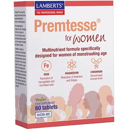 Premtesse For Women - Пищевая добавка для женщин, 60 таблеток Lamberts
Premtesse For Women - Пищевая добавка для женщин, 60 таблеток Lamberts